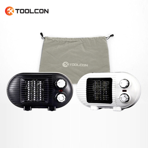 툴콘 코드26 PTC 미니 팬히터 사무실 온풍기 캠핑 전기히터 TP-800D 가방선택