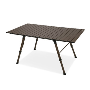 [스노우라인] 롤업테이블1/2 1200 캠핑 원목 사이드테이블 우드 접이식 테이블